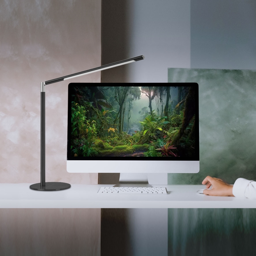 Brilagi - Lâmpada LED de mesa tátil regulável VARIO LED/7W/230V 3000-6500K CRI 96 preta