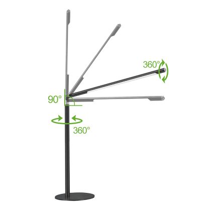 Brilagi - Lâmpada LED de mesa tátil regulável VARIO LED/7W/230V 3000-6500K CRI 96 preta