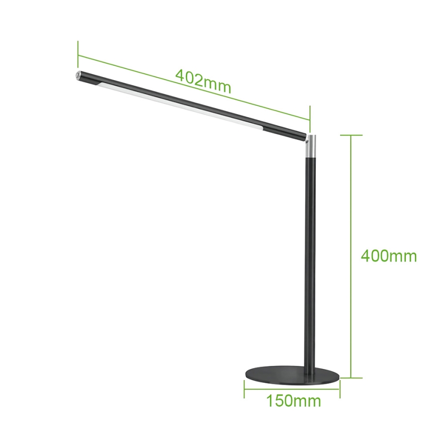 Brilagi - Lâmpada LED de mesa tátil regulável VARIO LED/7W/230V 3000-6500K CRI 96 preta