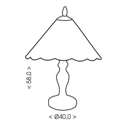 Brilagi - Candeeiro de mesa Tiffany em vitral FOLIA 2xE27/60W/230V