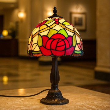 Brilagi - Candeeiro de mesa Tiffany em vitral GARLAN 1xE14/40W/230V
