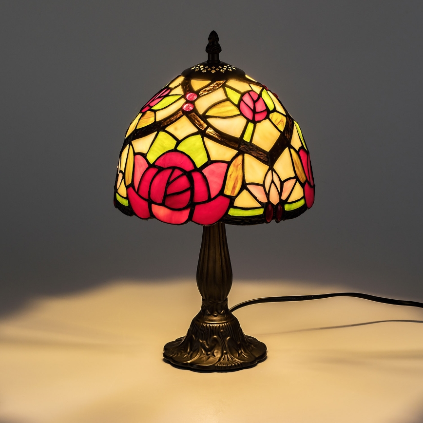 Brilagi - Candeeiro de mesa Tiffany em vitral GARLAN 1xE14/40W/230V