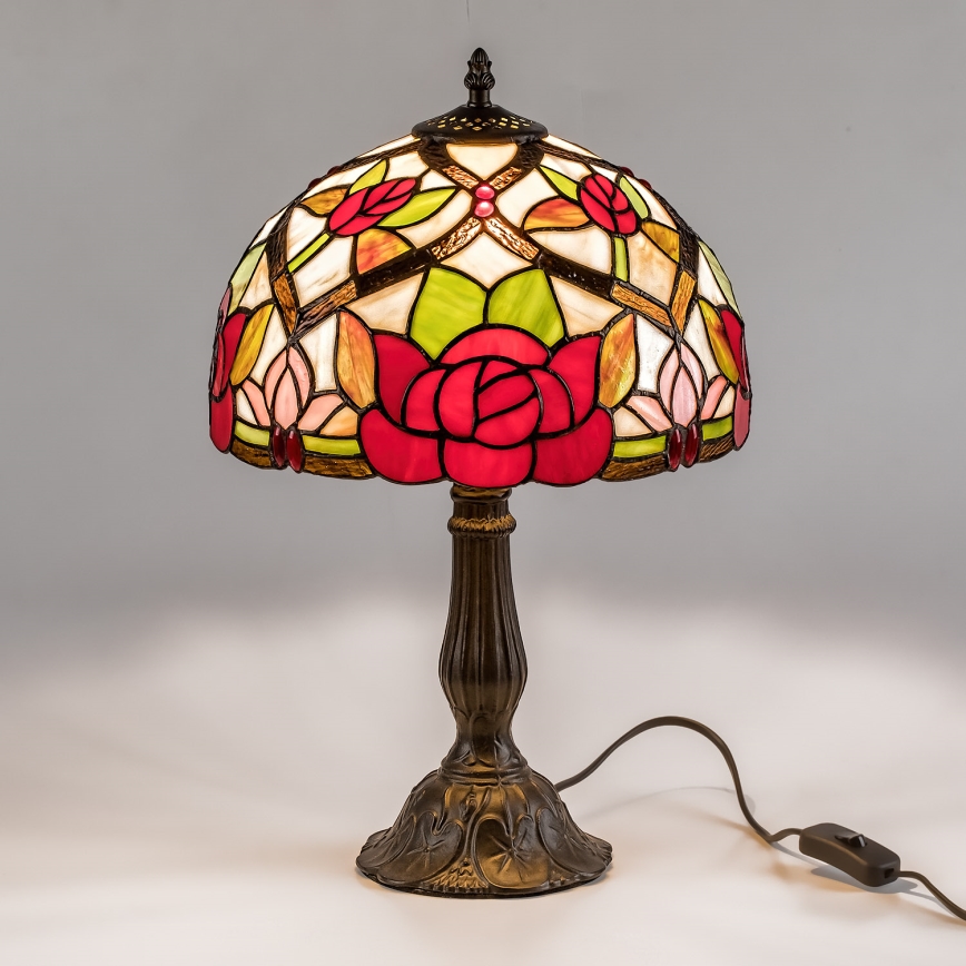 Brilagi - Candeeiro de mesa Tiffany em vitral GARLAN 1xE27/40W/230V