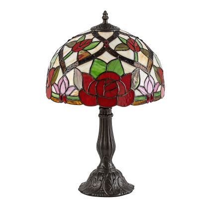 Brilagi - Candeeiro de mesa Tiffany em vitral GARLAN 1xE27/40W/230V
