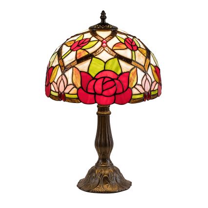 Brilagi - Candeeiro de mesa Tiffany em vitral GARLAN 1xE27/40W/230V