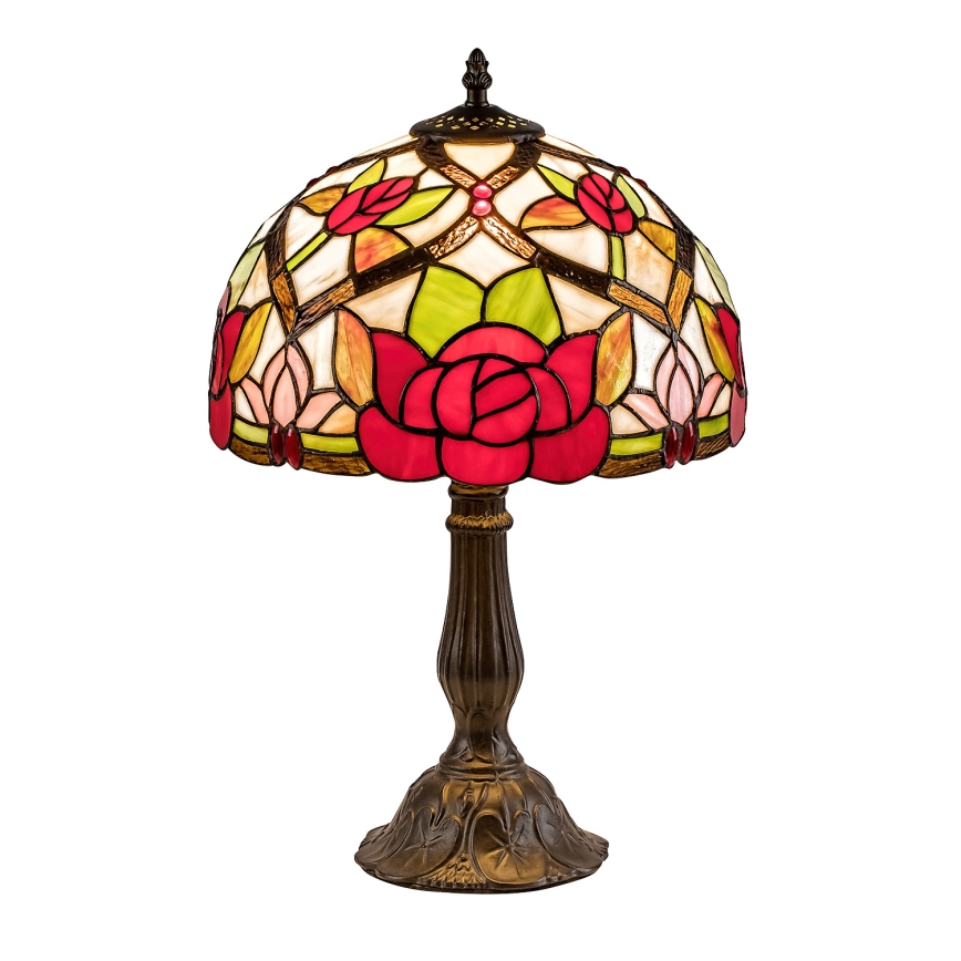 Brilagi - Candeeiro de mesa Tiffany em vitral GARLAN 1xE27/40W/230V