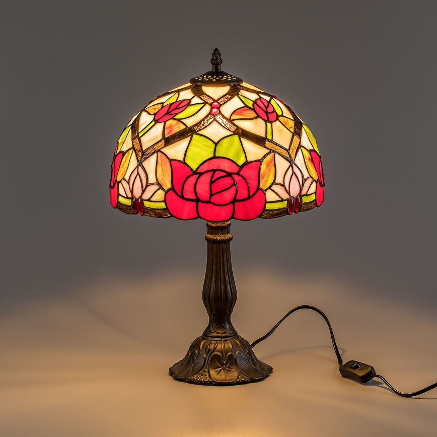 Brilagi - Candeeiro de mesa Tiffany em vitral GARLAN 1xE27/40W/230V