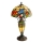 Brilagi - Candeeiro de mesa Tiffany em vitral JUNGLE 1xE27/60W/230V + 1xE14/40W