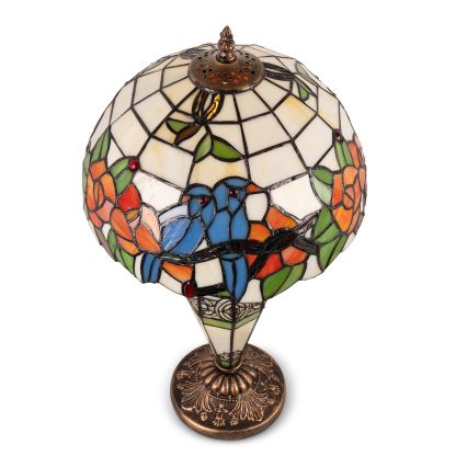 Brilagi - Candeeiro de mesa Tiffany em vitral JUNGLE 1xE27/60W/230V + 1xE14/40W