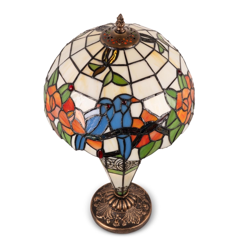 Brilagi - Candeeiro de mesa Tiffany em vitral JUNGLE 1xE27/60W/230V + 1xE14/40W