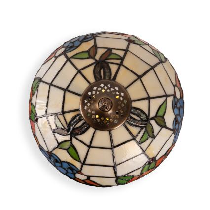 Brilagi - Candeeiro de mesa Tiffany em vitral JUNGLE 1xE27/60W/230V + 1xE14/40W