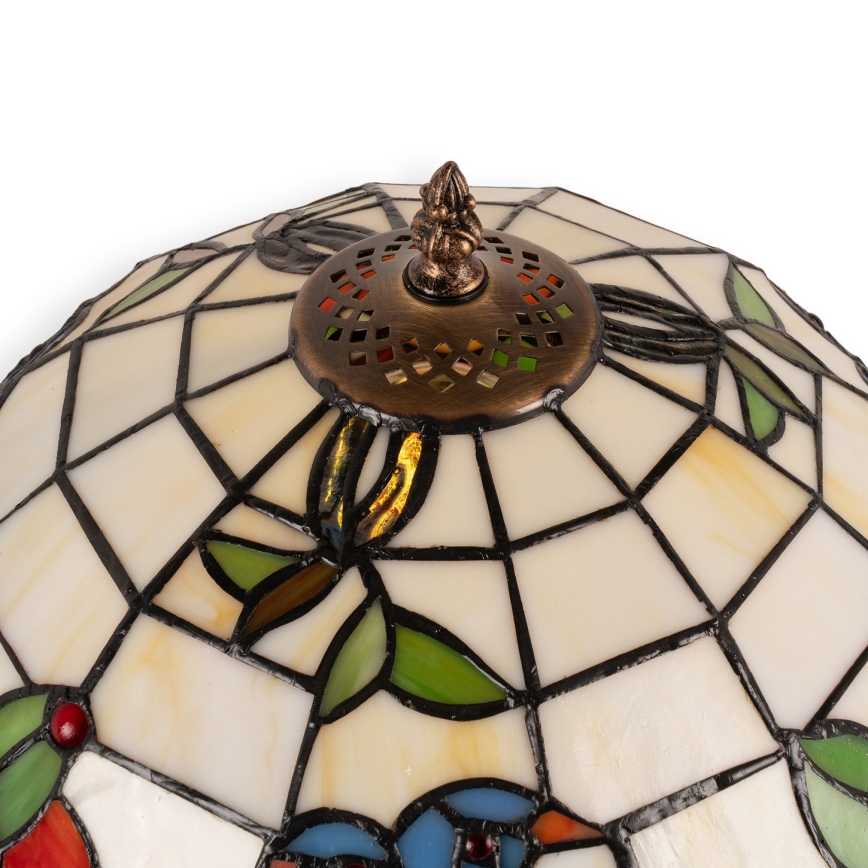 Brilagi - Candeeiro de mesa Tiffany em vitral JUNGLE 1xE27/60W/230V + 1xE14/40W