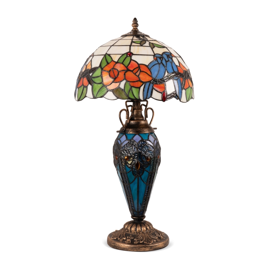 BRILAGI - Candeeiro de mesa Tiffany em vitral JUNGLE 1xE27/60W/230V + 1xE14/40W