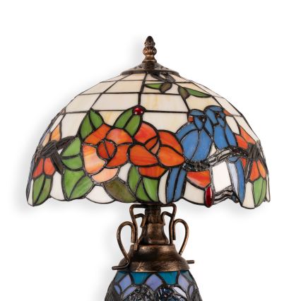 BRILAGI - Candeeiro de mesa Tiffany em vitral JUNGLE 1xE27/60W/230V + 1xE14/40W