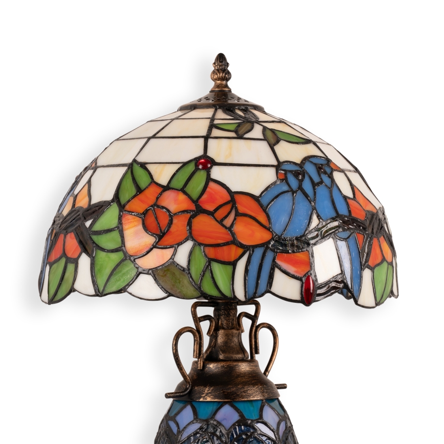 BRILAGI - Candeeiro de mesa Tiffany em vitral JUNGLE 1xE27/60W/230V + 1xE14/40W