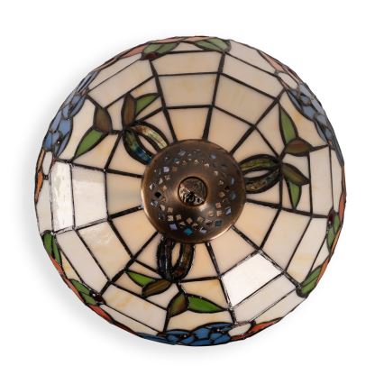 BRILAGI - Candeeiro de mesa Tiffany em vitral JUNGLE 1xE27/60W/230V + 1xE14/40W