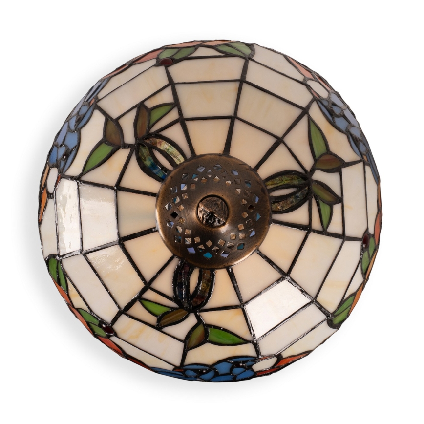 BRILAGI - Candeeiro de mesa Tiffany em vitral JUNGLE 1xE27/60W/230V + 1xE14/40W