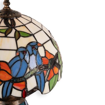 BRILAGI - Candeeiro de mesa Tiffany em vitral JUNGLE 1xE27/60W/230V + 1xE14/40W