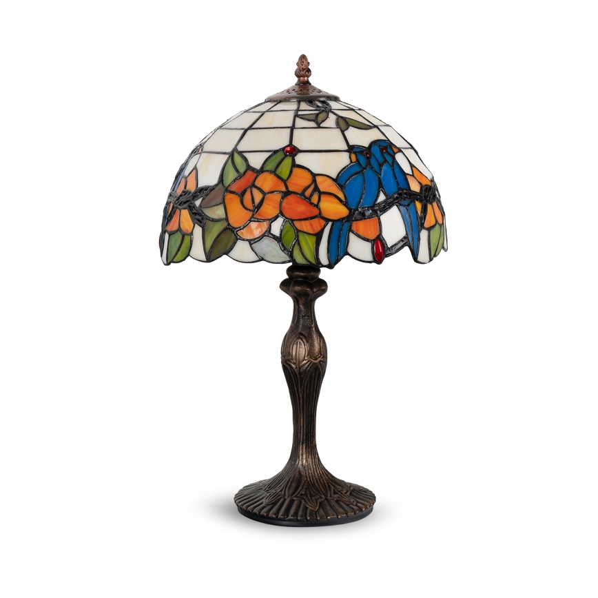 Brilagi - Candeeiro de Mesa Tiffany em Vitral JUNGLE 1xE27/60W/230V