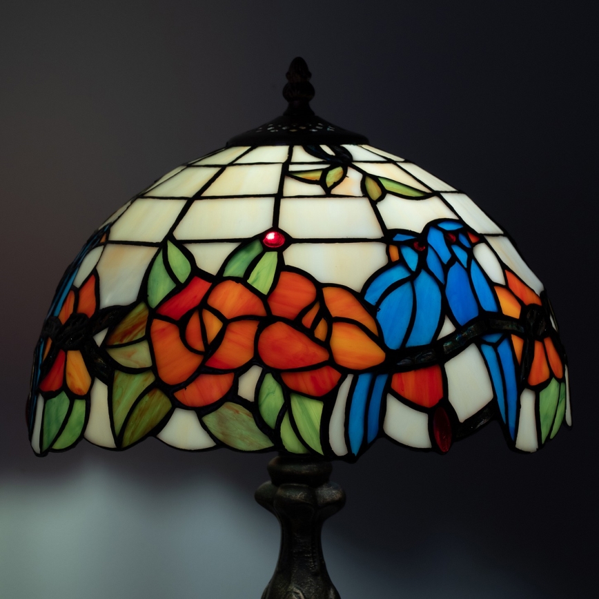 Brilagi - Candeeiro de Mesa Tiffany em Vitral JUNGLE 1xE27/60W/230V