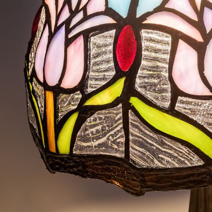 Brilagi - Candeeiro de mesa Tiffany em vitral LORAS 1xE14/40W/230V