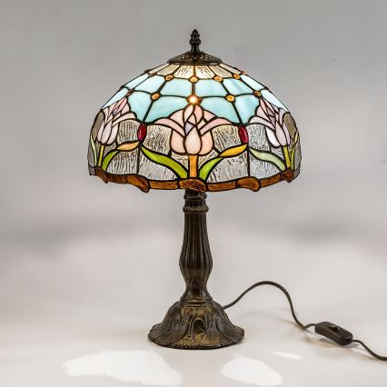 Brilagi - Candeeiro de mesa Tiffany em vitral LORAS 1xE27/40W/230V