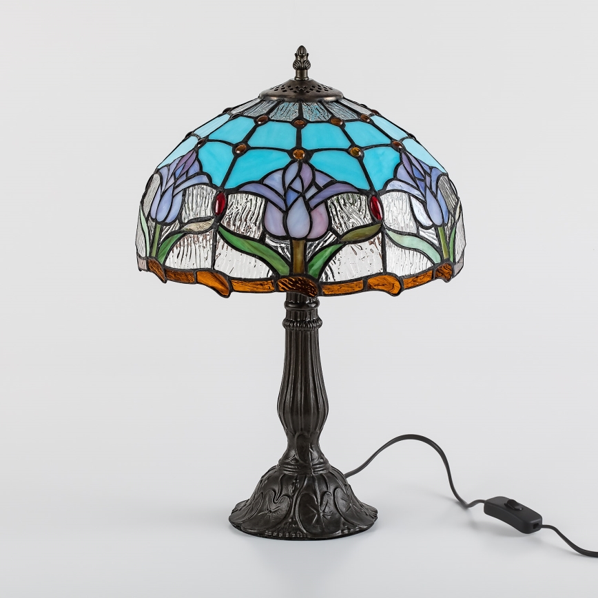 Brilagi - Candeeiro de mesa Tiffany em vitral LORAS 1xE27/40W/230V