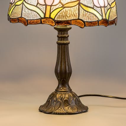 Brilagi - Candeeiro de mesa Tiffany em vitral LORAS 1xE27/40W/230V