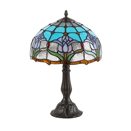 Brilagi - Candeeiro de mesa Tiffany em vitral LORAS 1xE27/40W/230V