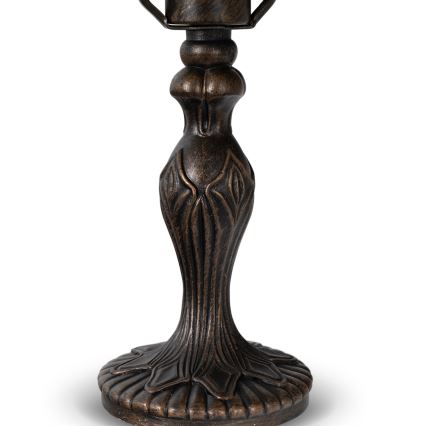 Brilagi - Candeeiro de mesa Tiffany em vitral Marfim 1xE27/60W/230V