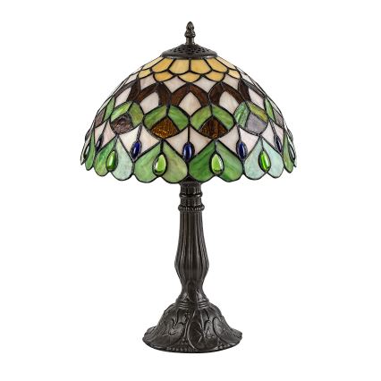 Brilagi - candeeiro de mesa Tiffany em vitral MARGARET 1xE27/40W/230V