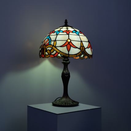 Brilagi - Candeeiro de mesa Tiffany em vitral MIRABELLA 1xE27/60W/230V