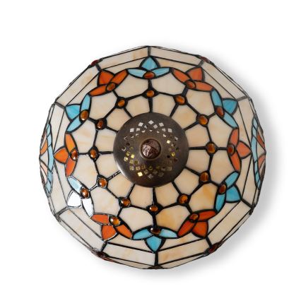 Brilagi - Candeeiro de mesa Tiffany em vitral MIRABELLA 1xE27/60W/230V