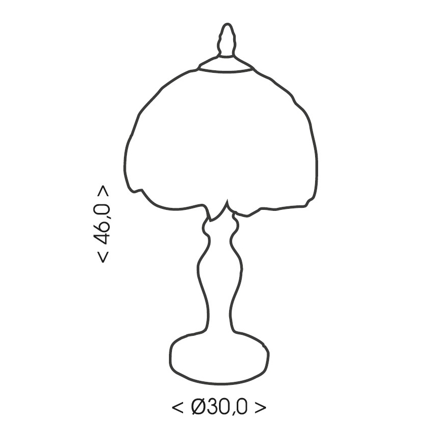 Brilagi - Candeeiro de mesa Tiffany em vitral MIRABELLA 1xE27/60W/230V