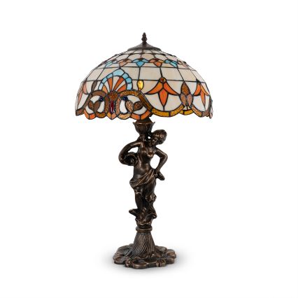 Brilagi - Candeeiro de mesa Tiffany em vitral MIRABELLA 1xE27/60W/230V