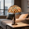 Brilagi - Candeeiro de mesa Tiffany em vitral MIRABELLA 2xE27/60W/230V