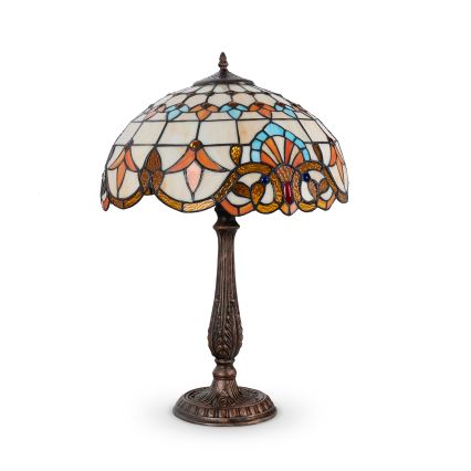Brilagi - Candeeiro de mesa Tiffany em vitral MIRABELLA 2xE27/60W/230V