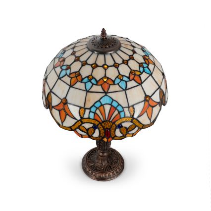 Brilagi - Candeeiro de mesa Tiffany em vitral MIRABELLA 2xE27/60W/230V