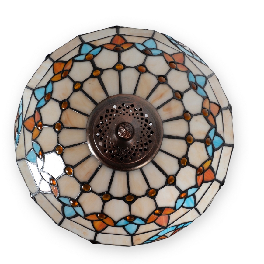 Brilagi - Candeeiro de mesa Tiffany em vitral MIRABELLA 2xE27/60W/230V