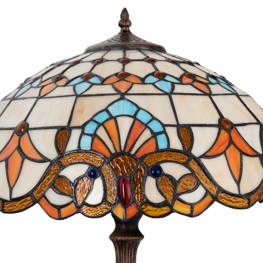 Brilagi - Candeeiro de mesa Tiffany em vitral MIRABELLA 2xE27/60W/230V
