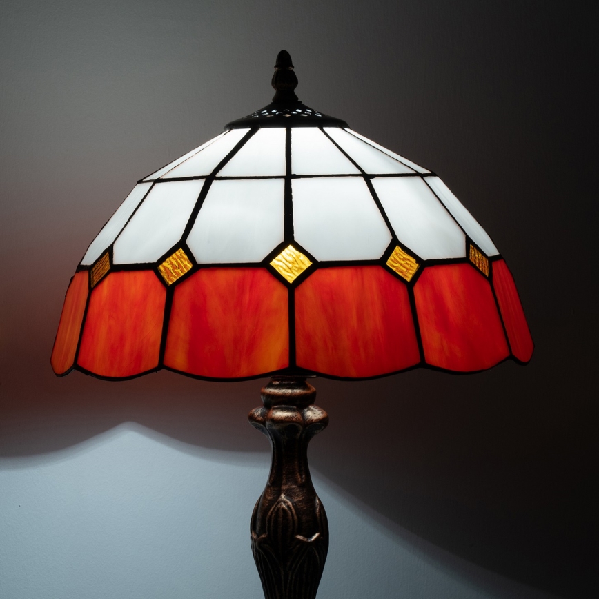 Brilagi - Candeeiro de mesa Tiffany em vitral SIENNA 1xE27/60W/230V