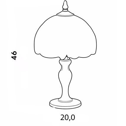 Brilagi - Candeeiro de mesa Tiffany em vitral SIENNA 1xE27/60W/230V