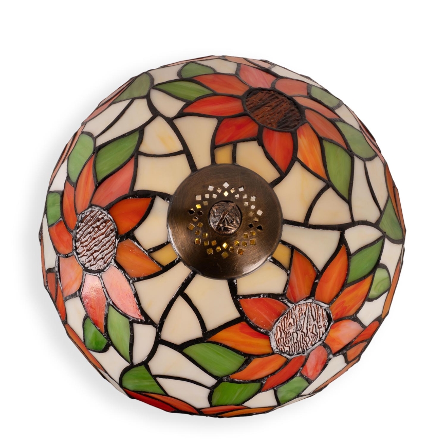 Brilagi - Candeeiro de mesa Tiffany em vitral SUNFLOWER 1xE27/60W/230V + 1xE14/40W