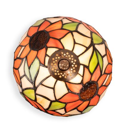 Brilagi - Candeeiro de mesa Tiffany em vitral SUNFLOWER 1xE27/60W/230V