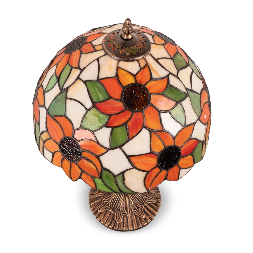 Brilagi - Candeeiro de mesa Tiffany em vitral SUNFLOWER 1xE27/60W/230V