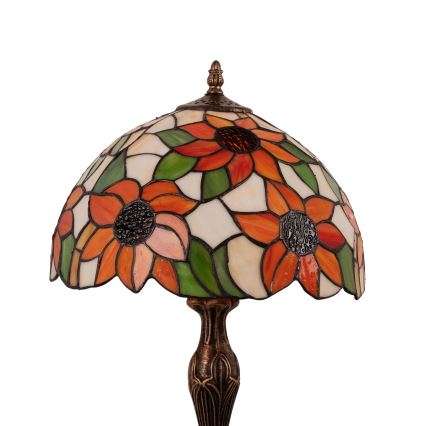 Brilagi - Candeeiro de mesa Tiffany em vitral SUNFLOWER 1xE27/60W/230V