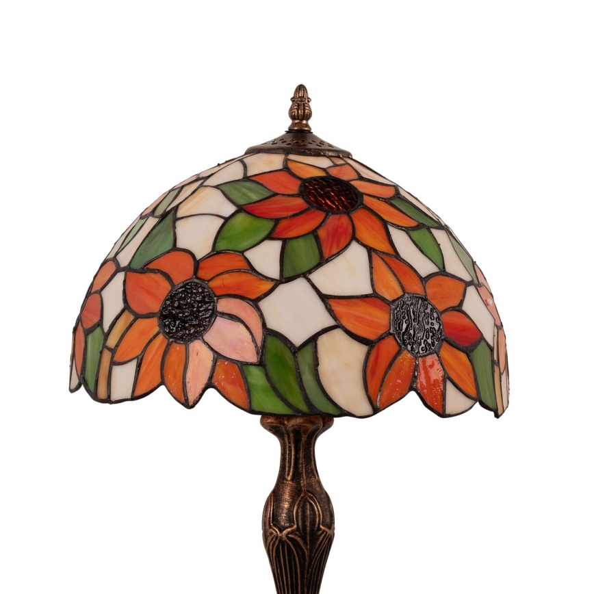 Brilagi - Candeeiro de mesa Tiffany em vitral SUNFLOWER 1xE27/60W/230V
