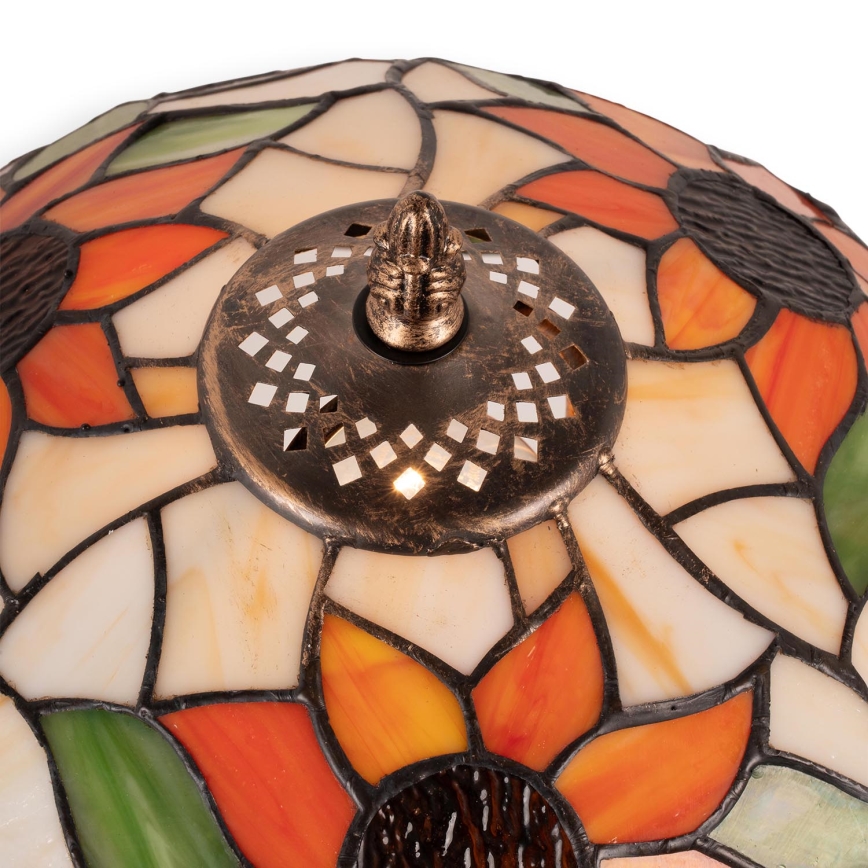 Brilagi - Candeeiro de mesa Tiffany em vitral SUNFLOWER 1xE27/60W/230V