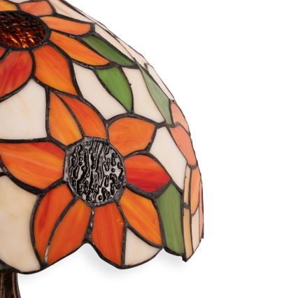 Brilagi - Candeeiro de mesa Tiffany em vitral SUNFLOWER 1xE27/60W/230V