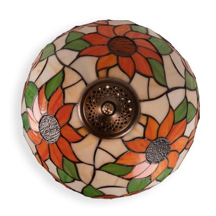 Brilagi - Candeeiro de mesa Tiffany em vitral SUNFLOWER 1xE27/60W/230V